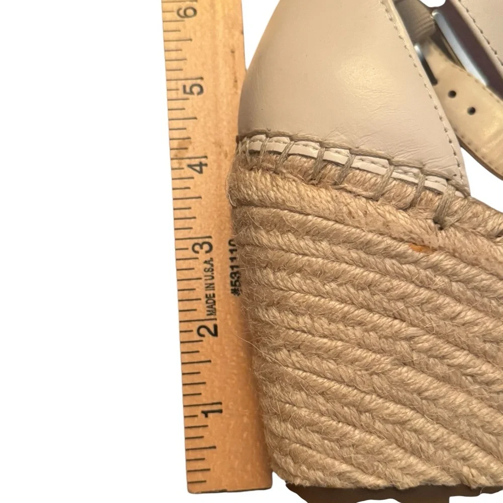 Elegant Vince Camuto Cream Wedge Sandals